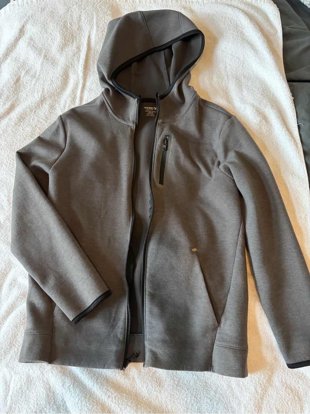 Old Navy Kids Hooded Zip Jacket - Charcoal